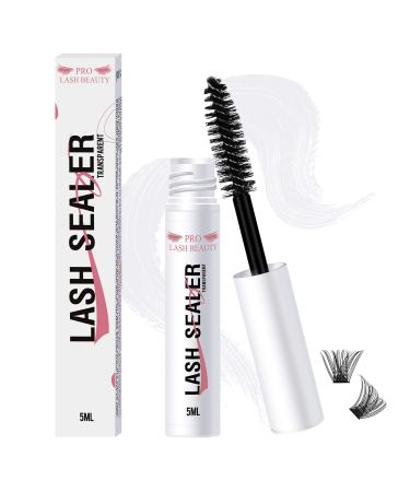 Lash Sealer for Cluster Lashes Eyelash Sealer Lash Sealeant Coating Cluster Eyelash Extension Extend Lash Wear Up to 14 Days Long Lasting 5ml Clear 5ml Lash Sealer