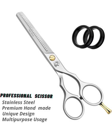 Glamified Glam Hairdressing Scissors Professional Hair Cutting Thinning Scissors Set (Haircut Trimming Grooming Shaping Scissors) for Men Hairdresser Barber Women Kids Pets Home 5.5inch - Buy Online on GoSupps.com