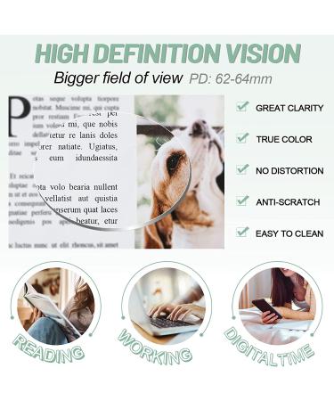 MARE AZZURO Oversized Reading Glasses for Women | Stylish Readers 02-Black-Clear | Available in Various Strengths from 0 to 6.0 - Buy Online on GoSupps.com