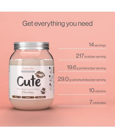 Cute Nutrition Chocolate Meal Replacement Shake for Women 500g - with Bonus Exercise Plan E-book | TummyTox - Buy Online on GoSupps.com