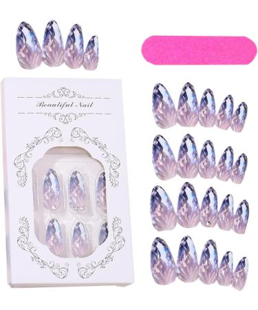 Almond Press on Nails - Medium Acrylic Fake Nails Almond Shape False Nails | Full Fake Nail Kit in 12 Sizes for Manicure Enthusiasts Home or Salon Use - Buy Online on GoSupps.com