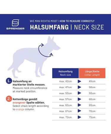 Shop Sprenger Dog Collar with Stainless Steel Hook | 75cm Adjustable Silver Necklace - Buy Online on GoSupps.com