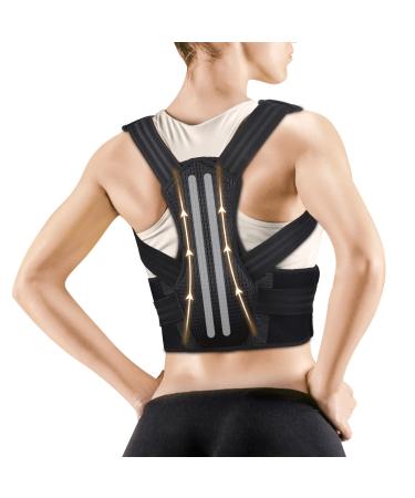 Evajoy Posture Corrector for Women and Men  Upper Back Support Straightener  Adjustable & Comfy Back Brace for Shoulder  Neck  Spine and Back Pain Relief  Improve Back Posture and Lumbar Support S/M Small/Medium