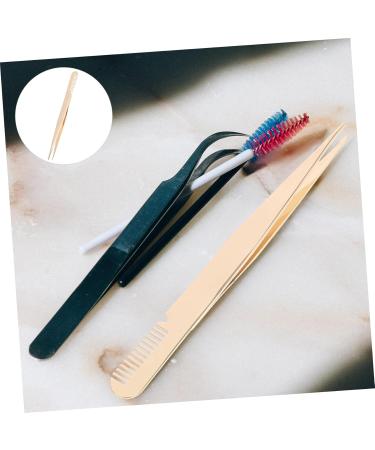 Mikinona Eyelash Tweezers Eyebrow Pick Tweezers Metal Lash Clamp Tweezers Eyebrow Tweezers Lash Applicator Tool Eye Lash Tweezers for Women Tweezers for Men Lash Tweezers with Comb - Buy Online on GoSupps.com