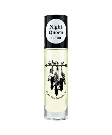 Well's Oil Well's Perfume Oil Roll-On 10 ml / 0.33 fl Oz I Clean Rich Pure Scent Alcohol-Free Oil Based Long Lasting Concentrated Roll-on Perfumes for Women and Men (Night Queen Type) 101. Night Queen