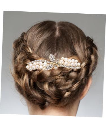MAGICLULU Alloy Rhinestone Hair Comb Rhinestone Bow Tie Pearl Headpiece Rhinestone Hair Clip Bridal Headpiece Comb Bridal Hair Comb Pearl Hair Accessories Rhinestones Wedding Crystal Bride - Buy Online on GoSupps.com