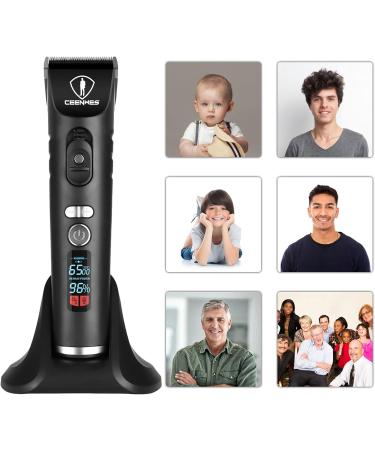 Ceenwes Hair Clippers Heavy Duty Clippers for Men Rechargeable Hair Trimmer Cordless Clippers Hair Cutting Kit with Charging Dock 1 Hairdressing Cape 8 Guide Combs (Black) - Buy Online on GoSupps.com
