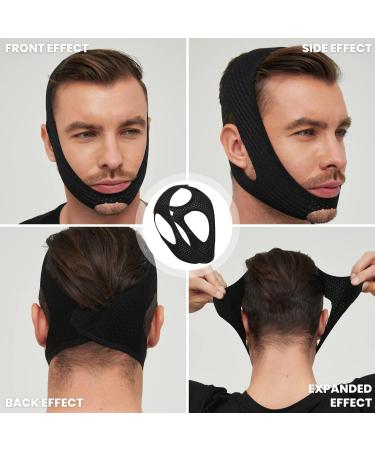 Keepaty Anti Snoring Chin Strap - Large, Adjustable & Breathable - Reduce Snoring and Improve Sleep - Sleep Apnea Mask for Men Women Kids - Black - Buy Online on GoSupps.com