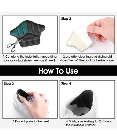 WLLHYF 8 Pcs Shoe Heel Cushion Inserts - Self-Adhesive Pads for Men and Women - Prevent Too Big Shoes with Grips Liner - Mesh Back of Heel Inserts - Buy Online on GoSupps.com
