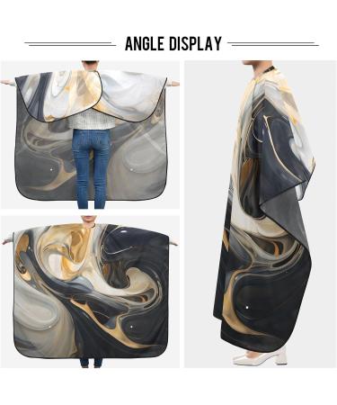Waterproof Barber Cape - White & Black Marble Cheetah Hair Cutting Bib for Men & Women | Unisex Haircut Cape - Buy Online on GoSupps.com