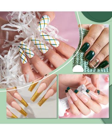 Green & Gold Gel Liner Nail Art Set | Soak Off French Manicure Polish | UV Gel for Liner Drawing & Nail Painting | 2pcs - Buy Online on GoSupps.com