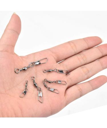 Avodova 100 Pack Fishing Barrel Vertebrae with Ball Bearing - Stainless Steel Swivel Snap for Lure & Bait Accessories (6# 8# 12# 14#) - Buy Online on GoSupps.com