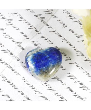 Lapis Lazuli Healing Crystal Heart Stone - Mini Love Pocket Stone for Stress Relief and Meditation - 20mm Tumbled Worry Stone - Reiki Therapy Home Decor - 1Pcs - Buy Online on GoSupps.com