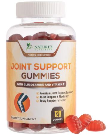 Joint Support Gummies Extra Strength Glucosamine & Vitamin E - Natural Joint & Flexibility Support - Best Cartilage & Immune Health Support Supplement for Men and Women - 120 Gummies 120 Count (Pack of 1)