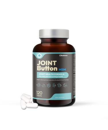 BUTTONS Joint Button MSM (Methylsulfonylmethane) Tablet Natural Joint Pain Relief Anti-Inflammatory Support Osteoarthritis 120 Tablets