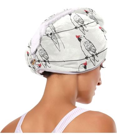 Parrot Birds Hair Towel 2 Pack | Super Absorbent Quick Dry Hair Turbans for Women & Girls - Buy Online on GoSupps.com