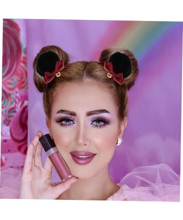 FRCOLOR Face Brush Cleansing Pairs bear ear hair clip cute big hair clips cute barrettes Fox Ears Hair Clip Fox Ears Hair Pin cute hair lolita cosplay headdress Miss earring metal bell - Buy Online on GoSupps.com