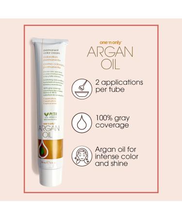 One N Only Permanent Hair Color - Argan Oil Hair Dye for Rich Tones & Gray Coverage - 2V Violet Black - Improve Moisture & Elasticity (3 oz - Buy Online on GoSupps.com