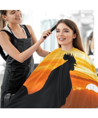 visesunny Barber Cape Rooster Crow Polyester Hair Cutting Salon Cape Apron Anti-Static Haircut Water-Resistant Shaving Cloth Beard Shaving Bib Hairdressing Cape Multi6 Large - Buy Online on GoSupps.com