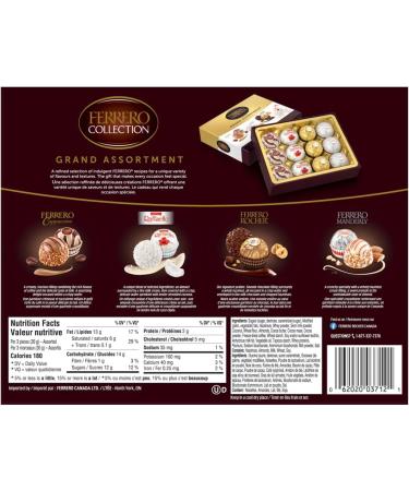 FERRERO COLLECTION GRAND ASSORTMENT Fine Assorted Chocolates and Confections Gift Box 12 Confections 129 g 12 pieces - Buy Online on GoSupps.com