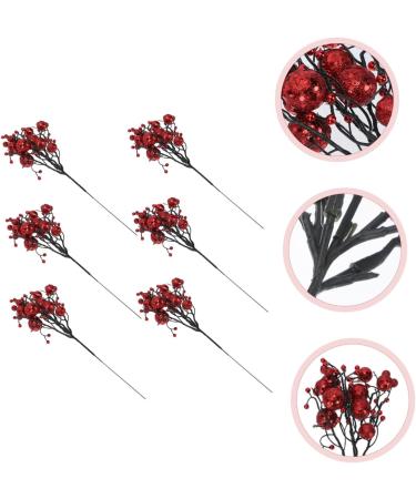 Zerodeko 18 Pcs Berry Bunch Cuttings Fake Holly Berries Holiday Floral Picks Artificial Stem Ornaments Christmas Decorations Garland Diy Wreath Decors Accessories Plastic Red Christmas Tree Redx3pcs 30x10cmx3pcs - Buy Online on GoSupps.com