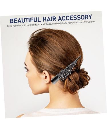 FRCOLOR Rhinestone Hair Clip Hair Jewelry Rhinestone Hairpins Hair Clips for Fine Hair Women Hairpin Hair Clips for Adults Hairpin for Women Party Hair Clips Girl Metal Women's Horn Clip - Buy Online on GoSupps.com