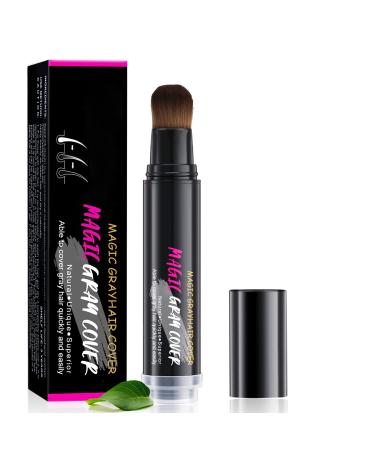 Root Touch Up Hairline Powder Stick - Temporary Gray Coverage Waterproof Hair Shading Sponge Pen for Hair Filler and Root Dye (Dark Black) BLACK 1 Ounce (Pack of 1)