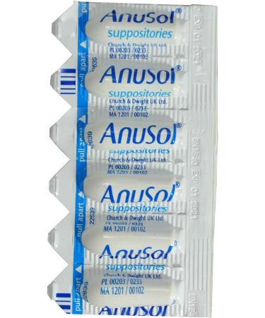 Mc Neil 2 X Anusol Suppositories 24 - Triple Action Relief for Hemorrhoids - Buy Online on GoSupps.com
