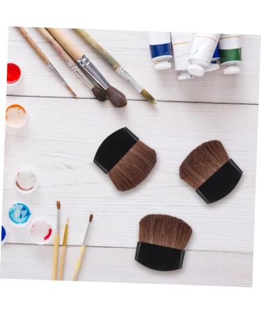 KALLORY 8pcs Painting Brush Drawing Art Supplies Stain Sponge Brush Eyeshadow Sponge Applicator Wood Black 4X3cm - Buy Online on GoSupps.com