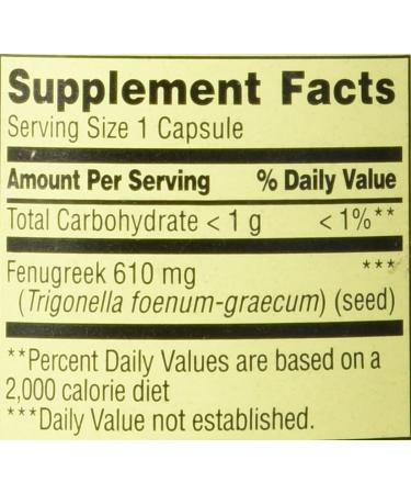 Spring Valley Fenugreek Capsules - 610mg (100 Count) | Pure and Natural - Buy Online on GoSupps.com