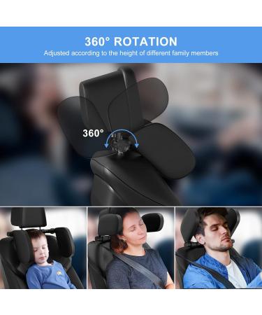 Buy Bubulii Car Headrest Pillow - 360 Rotating Neck Support for Kids & Adults | Comfortable Leather Travel Accessory - Buy Online on GoSupps.com