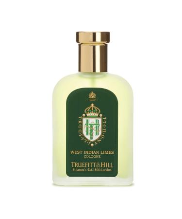 Truefitt & Hill Luxury Cologne - West Indian Limes - Premium Long-Lasting Citrus and Clove Men's Fragrance Presented in a Beautifully Etched Traditional Atomizer Bottle - 3.38 oz - Buy Online on GoSupps.com