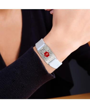 Custom Medical Alert Bracelets for Men & Women - Free Engraving Waterproof Silicone ID Wristbands Adjustable 9" Medic Jewelry - Black with Rose Gold Tag - Buy Online on GoSupps.com