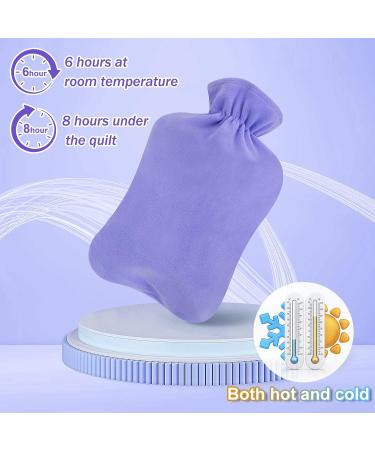 Attmu 2L Hot Water Bottle - Pain Relief for Menstrual Cramps - Hot & Cold Compress - Hand & Feet Warmer - Purple - Buy Online on GoSupps.com