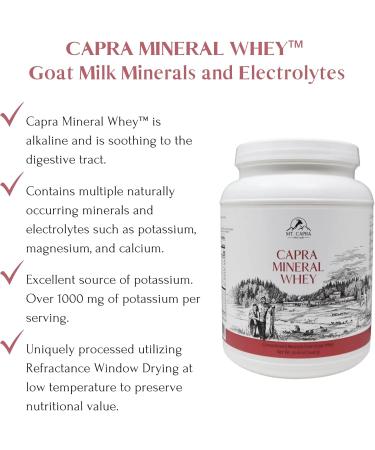 Mt. Capra Mineral Whey | A Whole Food, Bio-Available Mineral/Electrolyte Powder Supplement from Goat Milk Whey, Rich in Potassium, Alkalizing | 56 Servings - 50.8 oz Unflavored 3.18 Pound (Pack of 1) - Buy Online on GoSupps.com