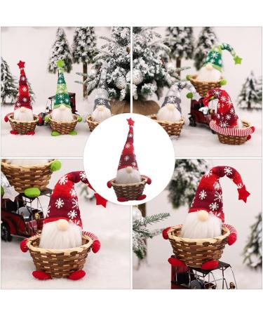STOBAZA Christmas Candy Basket Woven Basket Elder Dining Table 31X15X15CM Red - Buy Online on GoSupps.com