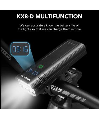 NEWBOLER Bike Lights 10000mAh USB Rechargeable - Super Bright 3000 Lumen 8 LED Bicycle Light with 5 Modes - Waterproof Bike Headlight with 360 Rotation Bracket - Buy Online on GoSupps.com