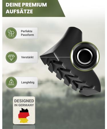 Premium Nordic Walking Sticks Rubber Buffers for Asphalt - 14 Universal Accessories for Trekking & Hiking Sticks - Buy Online on GoSupps.com