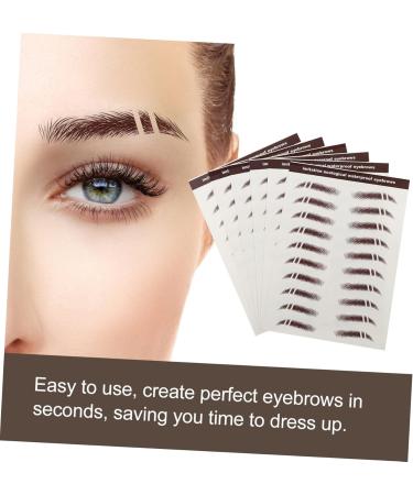  BIUDECO 6 Pcs Eyebrow Stickers Hair Temporary Tattoos for Natural Look Easy Peel Off Makeup Transfer for Women and Girls - Buy Online on GoSupps.com