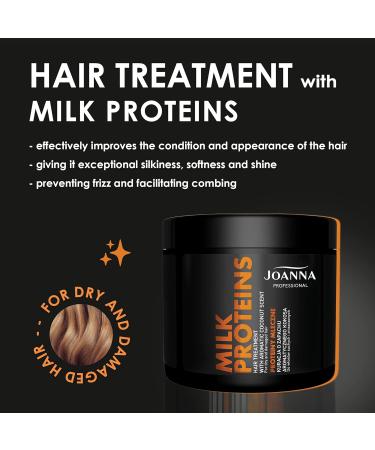 Joanna Professional Hair Care Cream with Milk Proteins - 500g | Nourishing Formula for Dry Stressed Hair | Salon Quality Treatment - Buy Online on GoSupps.com