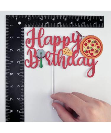 Pizza Happy Birthday Cake Topper Pizza Theme Birthday Party Supplies Pizza Lover Birthday Cake D cor - Buy Online on GoSupps.com