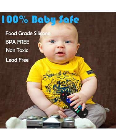2 Pack Silicone Baby Teething Toys - Remote Control Shape Teether for Babies | Chew Toy for Infants, BPA Free - Buy Online on GoSupps.com