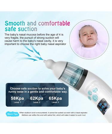 FEDOLOY Electric Baby Nasal Aspirator | Essential Baby Care Tool for Mothers - White - Buy Online on GoSupps.com