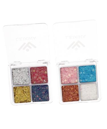 Didiseaon 2pcs Glitter Eye Makeup Sparkly Eyeshadow Glitter Sequins Eyeshadow Makeup Eyeshadow Eye Glitter