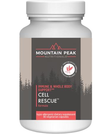 Mountain Peak Nutritionals Cell Rescue - Antioxidant Immune Support Supplement with Turmeric Ginger Root and Bromelain - Supports Intestinal Health & Whole Body (90 Capsules) 1 Count (Pack of 1)