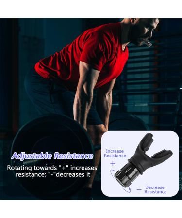 Portable Breathing Exercise Device - Adjustable Resistance Respiratory Muscle Trainer | Easy to Clean (Black - Buy Online on GoSupps.com