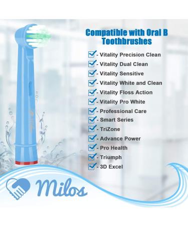 Milos Electric Toothbrush Replacement Heads for Kids - Pack of 16 Extra Soft Bristles - Oral B Compatible - Fits Braun Electric Brushes - Refill for Vitality, Precision, Triumph - 16 Count - Buy Online on GoSupps.com