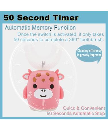 Kids Sonic Electric Toothbrush U Shaped Automatic Timer IPX7 Waterproof 5 Modes 360 Oral Cleaning Teeth Whitening Gums Massage Replaceable Soft Cartoon Modeling Design for Child 7-15 (Yellow Penguin) - Buy Online on GoSupps.com