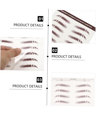 FOMIYES 42 Pcs Eyebrow Stickers Makeup Tools False Eyebrows Cosmetics Artificial Eyebrow Tattoos 4d Shaper - Buy Online on GoSupps.com