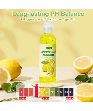 Yoni Wash Set of 2 | Organic pH Balanced Feminine Wash for Women | Intimate Deodorant & Odor Removal - Lemon Scent - Buy Online on GoSupps.com